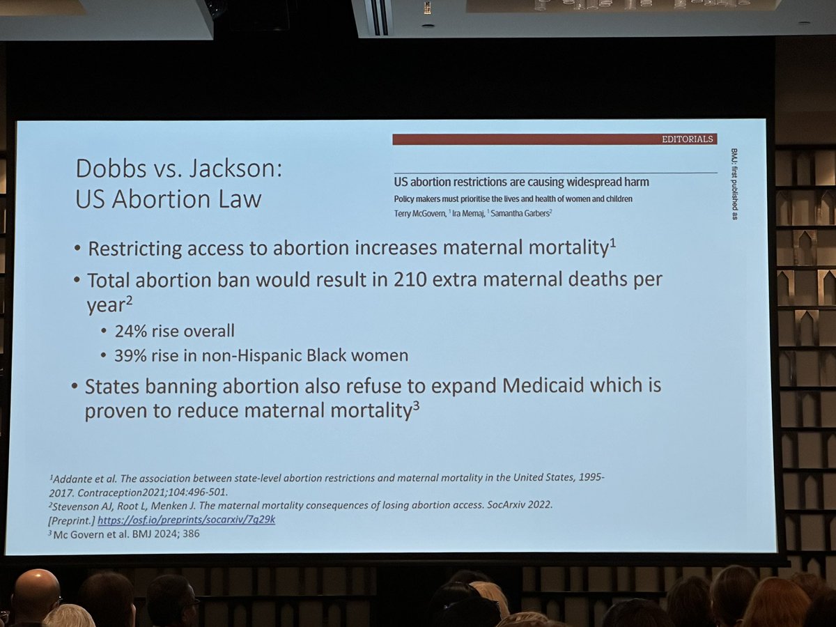 USA 🇺🇸 abortion laws described by @nelson_piercy as “shameful” and a major cause of maternal mortality