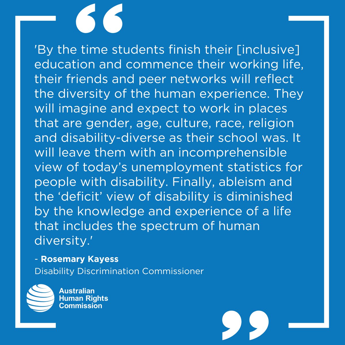 IncludeAbility (@includeability) on Twitter photo On Tuesday, our Commissioner Rosemary Kayess spoke at the Parliamentary Forum 'Securing prosperous futures: The vital link between inclusive education and employment', hosted by <a href="/PWDAustralia/">People with Disability Australia (PWDA)</a> and <a href="/FamAdvocacyNSW/">Family Advocacy</a>!
#disabilityinclusion On Tuesday, our Commissioner Rosemary Kayess spoke at the Parliamentary Forum 'Securing prosperous futures: The vital link between inclusive education and employment', hosted by <a href="/PWDAustralia/">People with Disability Australia (PWDA)</a> and <a href="/FamAdvocacyNSW/">Family Advocacy</a>!
#disabilityinclusion
