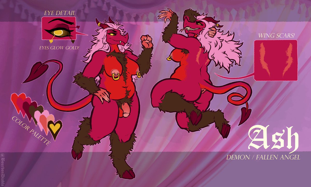 BourbonDiablo's tweet photo. cw vore, hyper

Ref sheet comm of the devilish Ash, for @BrivaIronclaw ❤️‍🔥 https://t.co/4tOf7Qcg2F