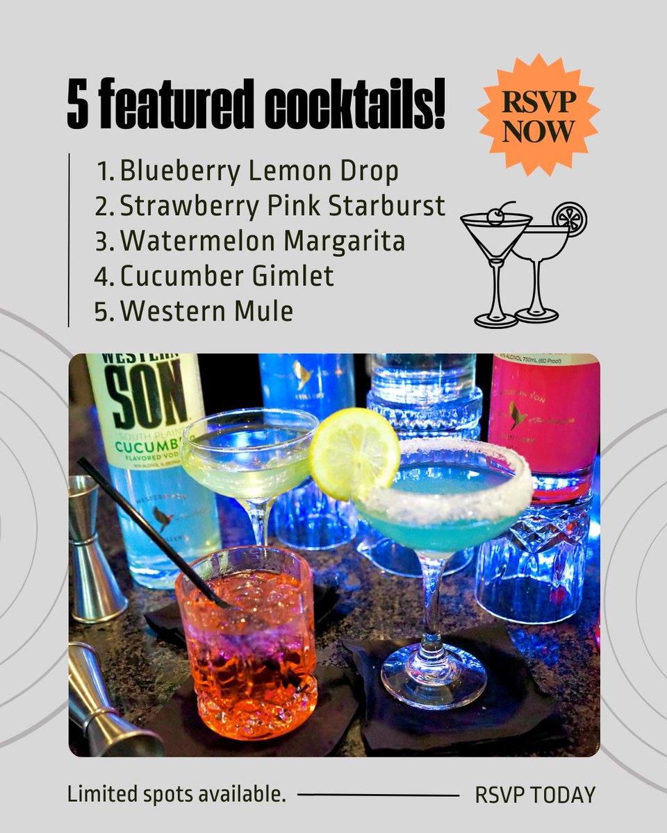 THURSDAY PLANS?🍸
Looking to switch things up tonight? Head over to Pinballz Lake Creek for an evening of expertly crafted cocktails with Western Son Vodka! 

RSVP here: 
pinballz.com/.../western-so…