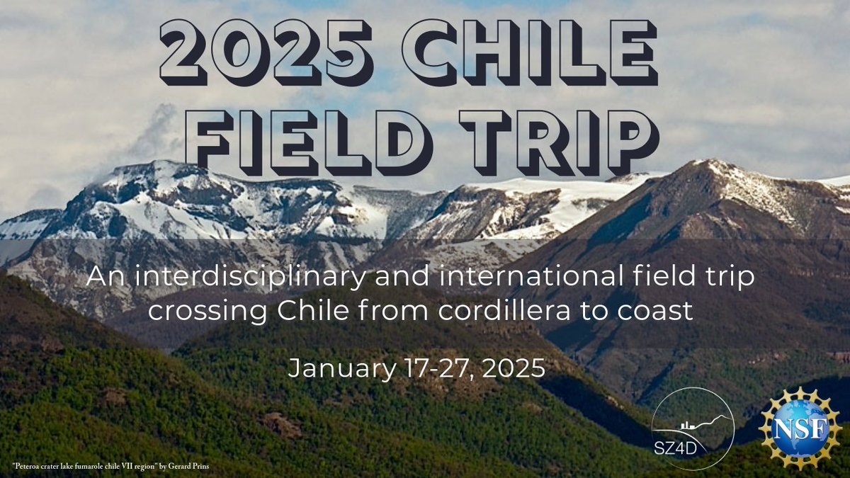 Deadline Extended! Apply to join the
<a href="/SZ4D1/">SZ4D</a>
International &amp; Interdisciplinary Field Trip before October 31st. Explore Chile from cordillera to coast // Collaborate with scientists from around the globe// Open to all! 
📷sz4d.org/2025-chile-fie…