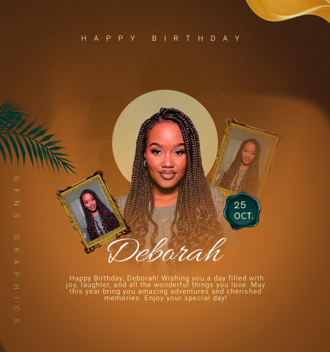 AdebimpeI62144's tweet photo. It's late again 🥱. But that does not mean today's has changed from being design challenge day 9😸. the first slide is the one I recreated, the design I got from Facebook is the next slide.
#designchallenggeday9 #Birthdaydesigns #consistencyiskey #stunningdesigns #Gensgraphics https://t.co/aQQQRJHXgp