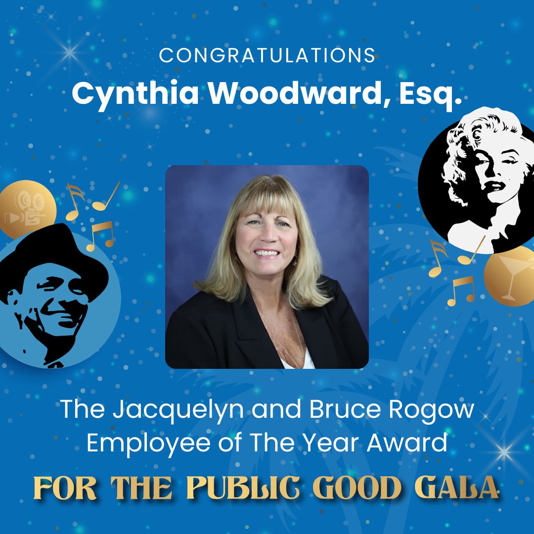 LegalAidService's tweet image. Congratulations to Cynthia Woodward, Esq. who will be honored as the 2024 recipient of The Jacquelyn and Bruce Rogow Employee of The Year Award at the For the Public Good Gala.
All proceeds benefit Legal Aid Service of Broward County and Coast to Coast Legal Aid of South Florida