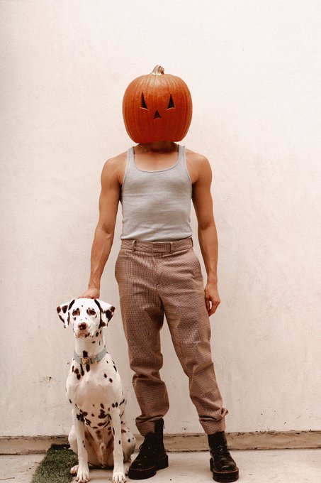 2 pic. Perry and I did a thing. 🎃🐶 https://t.co/kF49Ev7pxJ