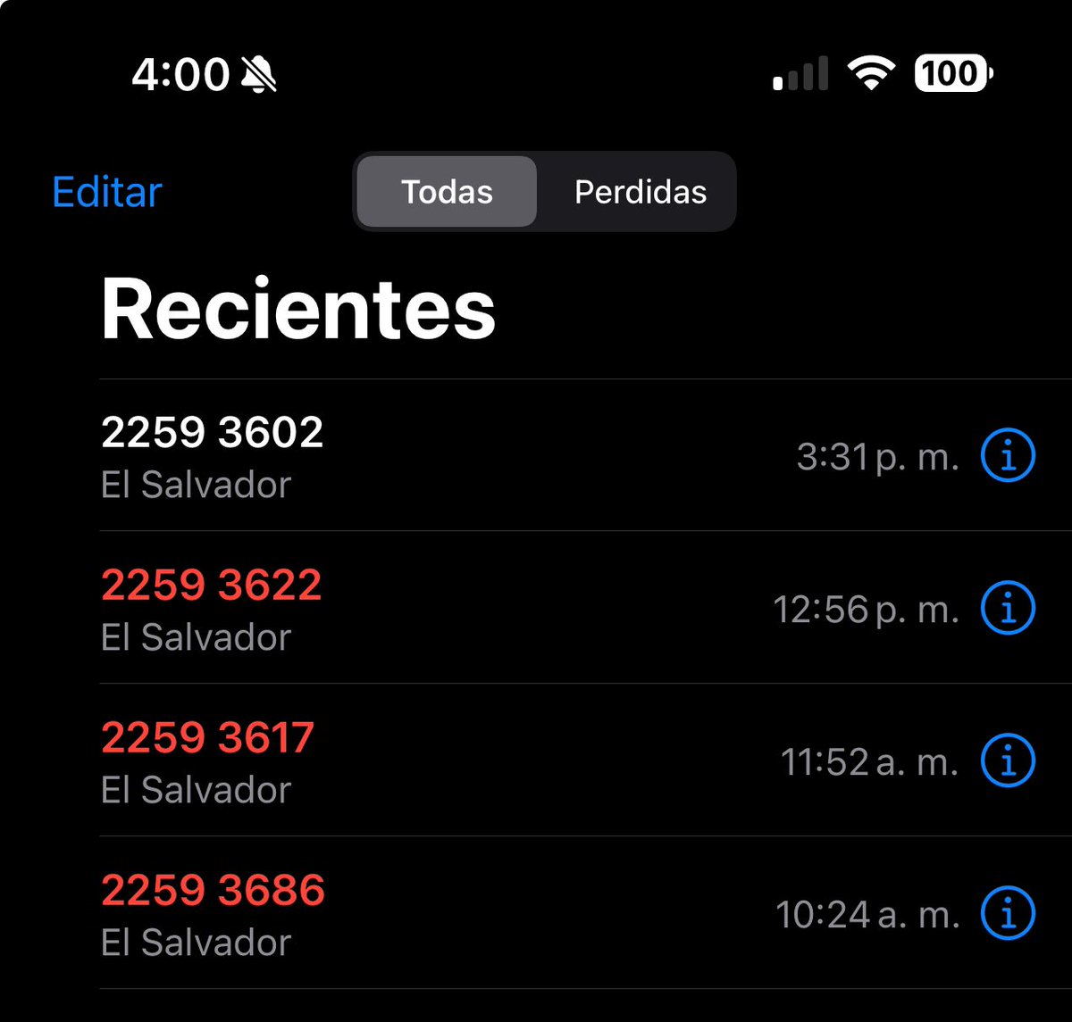 Osurias's tweet photo. @movistar_sv @Defensoria_910 me pueden ayudar con esta situación? Por DM ya les compartí mi número, y esta gente insiste que tengo que darles mi nombre completo y DUI aún sin ser cliente de ellos. La imagen muestra las llamadas solo de este día. @movistar_sv 

@SIGETSV https://t.co/tHDERxrgm3