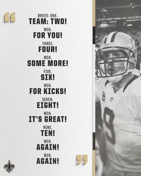 Fans attending tonight’s game:

Reminder on <a href="/drewbrees/">Drew Brees</a>’ chant for halftime!