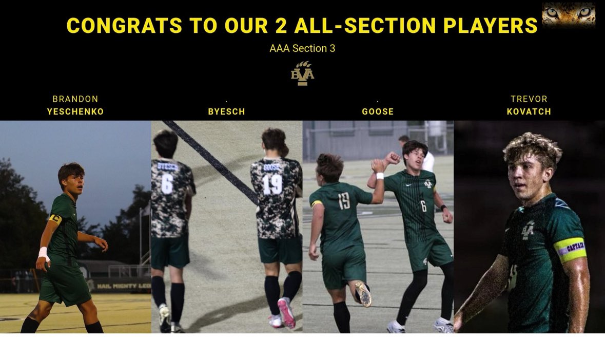 Coach Al (@alyeschenko) on Twitter photo Congrats to our 2 BVA players <a href="/brandonyeschenk/">Brandon Yeschenko</a> & <a href="/KovatchTrevor/">Trevor Kovatch</a> selected as All-Section! <a href="/BvasdAthletics/">BVASD Athletic Department</a> <a href="/BVA_GangGreen/">Gang Green</a> Congrats to our 2 BVA players <a href="/brandonyeschenk/">Brandon Yeschenko</a> & <a href="/KovatchTrevor/">Trevor Kovatch</a> selected as All-Section! <a href="/BvasdAthletics/">BVASD Athletic Department</a> <a href="/BVA_GangGreen/">Gang Green</a>