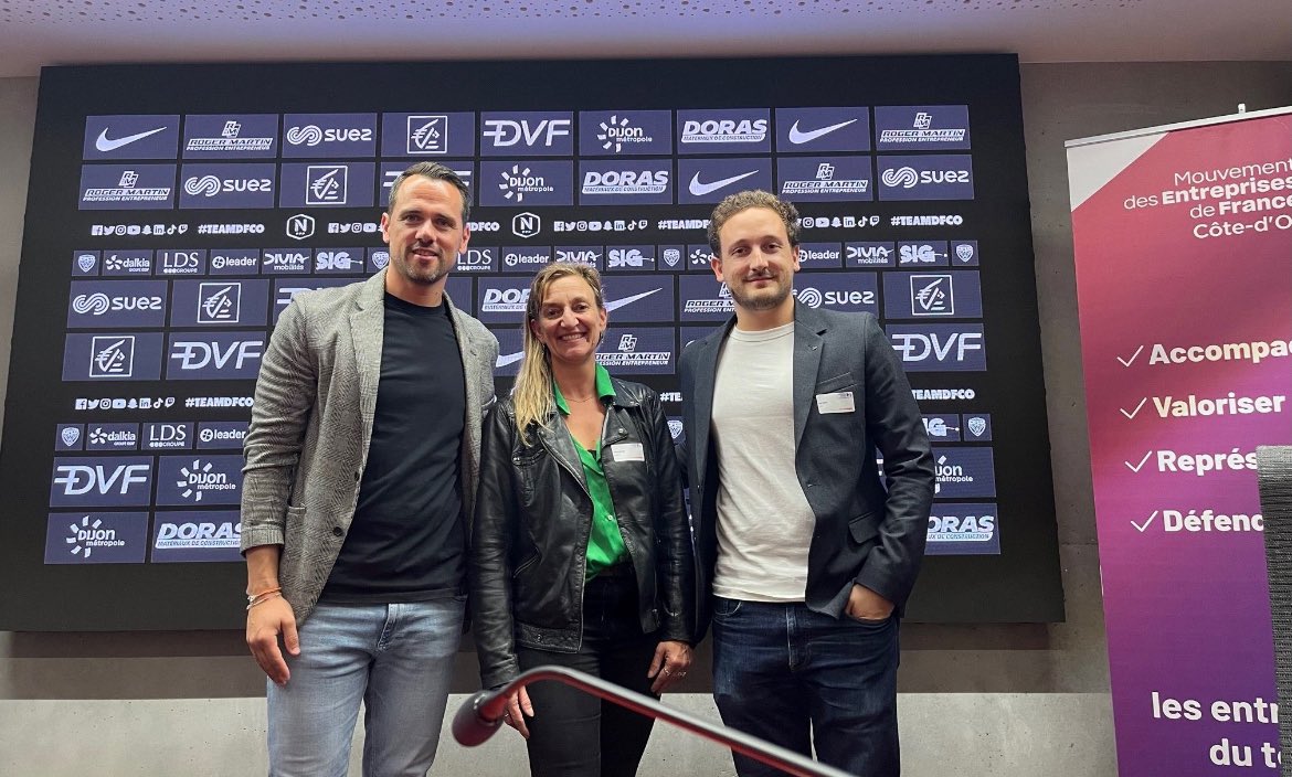 fauvel_paul's tweet photo. Très heureux d’avoir accueilli le @medef21 au sein du #DFCOPark ce midi. Une belle opportunité de montrer les capacités de réception de notre #ProCenter aux entreprises locales et présenter le projet @DFCO_Officiel ! https://t.co/DzaTRuphlE