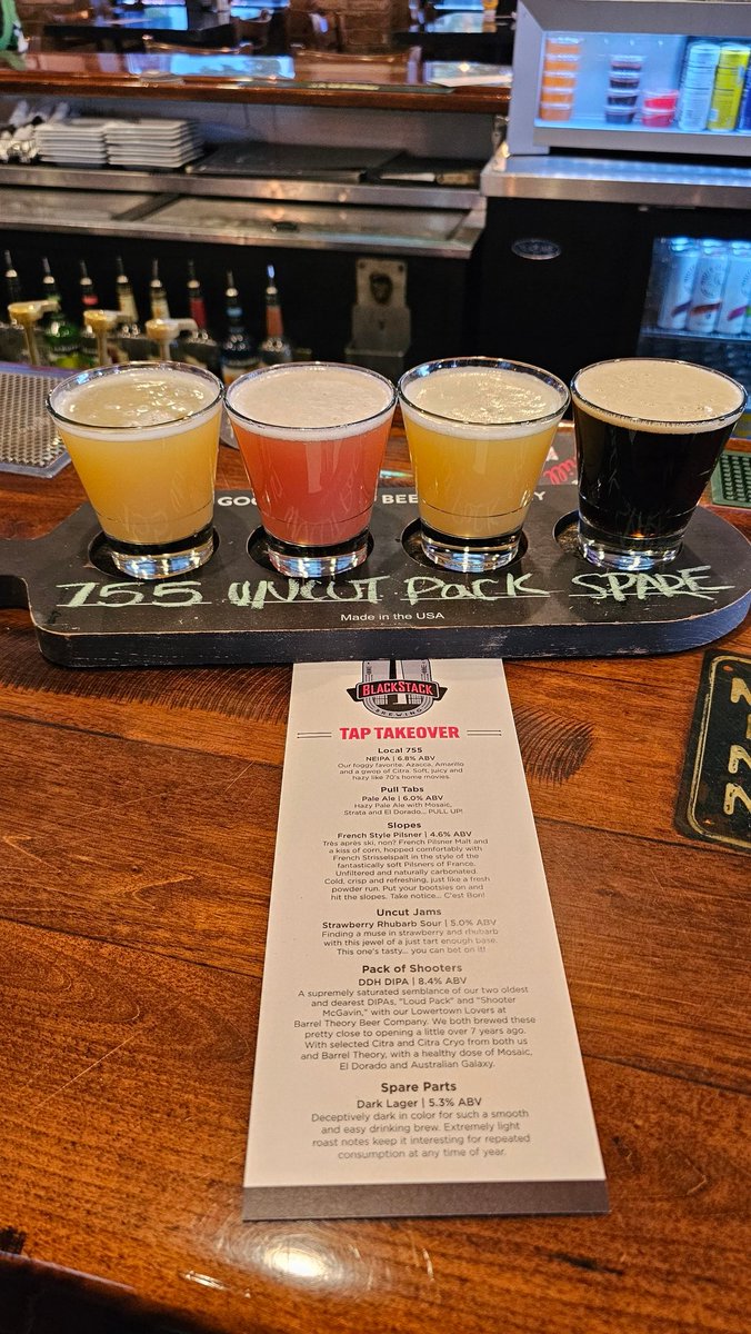 Nothing better than <a href="/BlackStackBrew/">BlackStack Brewing</a> coming to a local restaurant for a tap takeover! Some #beerp0rn for my <a href="/HopsOnCardano/">HOPS on Cardano</a> family!