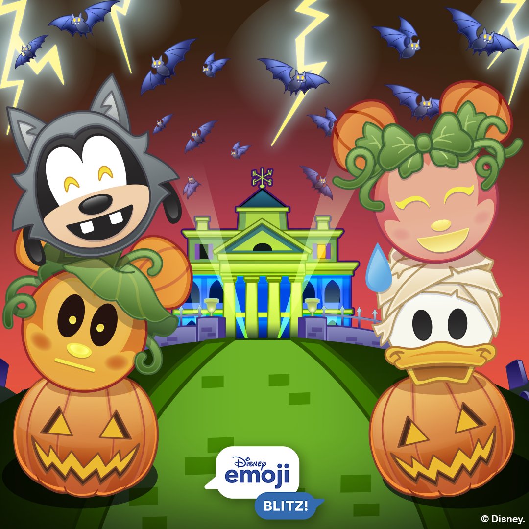disneyemoji's tweet photo. No tricks! Only TREATS with our Halloween at the Parks Item Event. 🎃 Play now through October 21st. Plus, don't miss out on the brand-new fright-tastic emojis - Werewolf Goofy and Mummy Donald! ✨ https://t.co/xkISAhKcKm