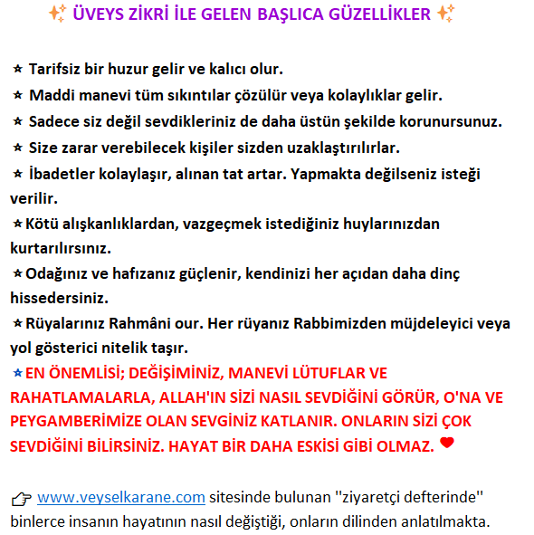 tevhit_huzur's tweet photo. Her zorluğun çözümü hemen yanı başımızda. Ne kapı kapı gezip yorulmaya, ne de paralar harcamaya gerek var. ''Ben'i zikredin, Ben de sizi zikredeyim'' (Bakara 152) diye buyuran Rabbimizin çağrısına karşılık vermeye ihtiyacımız var sadece. Sevgiyle gel... 🥰

#50gb #sondakika https://t.co/8Zg9R1jUht