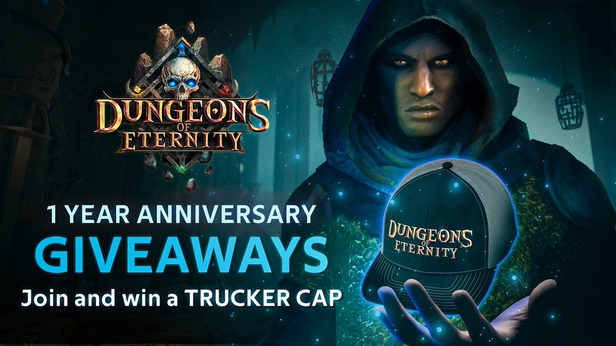 DungeonsVR's tweet image. Let the celebration begin, Explorers🏹

1 Year of 𝐃𝐮𝐧𝐠𝐞𝐨𝐧𝐬 𝐨𝐟 𝐄𝐭𝐞𝐫𝐧𝐢𝐭𝐲 = Daily Giveaways🎁
To celebrate a year of #DungeonsOfEternity⚔️ we’re hosting daily giveaways with rare #DOE merch up for grabs ✨

Today’s prize❓ A Trucker Cap 🧢

Enter now💥 Head over to…