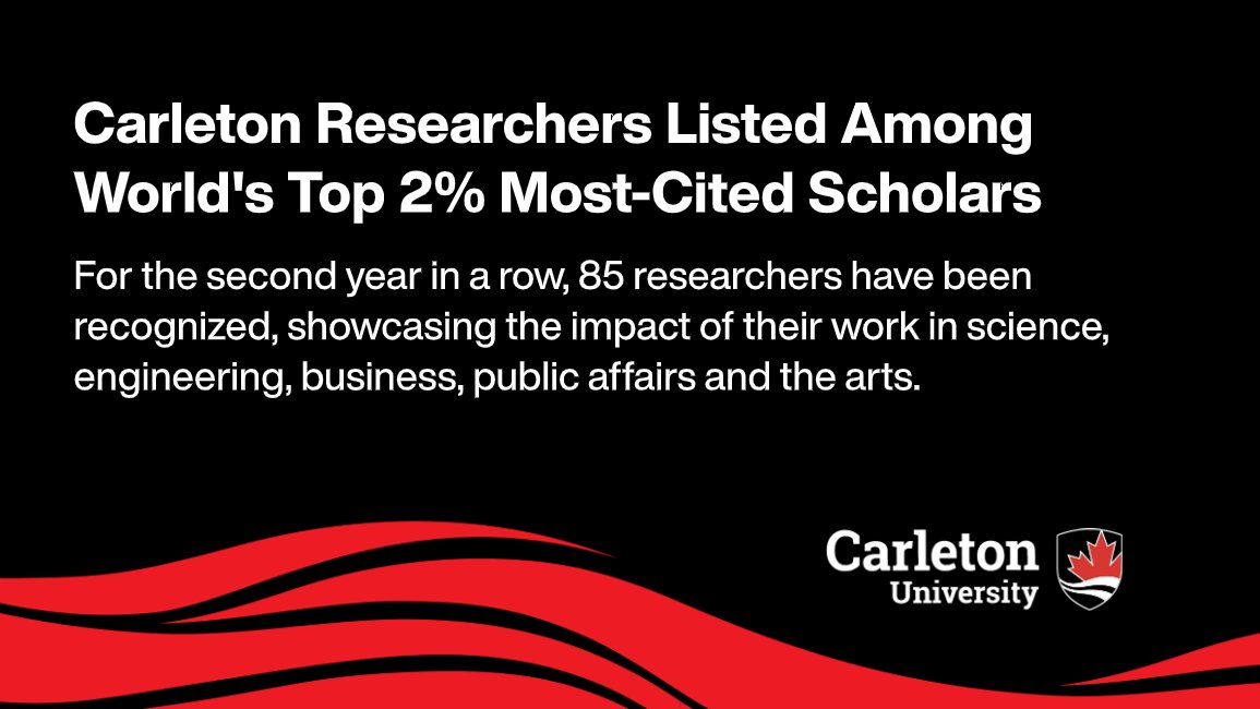 Carleton University Research (@cu_research) on Twitter photo The influential #StanfordElsevier list has once again acknowledged <a href="/Carleton_U/">Carleton University</a> for its world-class research, solidifying our position as one of Canada's fastest-growing, research-intensive universities!
#ResearchExcellence #TopScholars #AcademicImpact
newsroom.carleton.ca/2024/most-cite⦠The influential #StanfordElsevier list has once again acknowledged <a href="/Carleton_U/">Carleton University</a> for its world-class research, solidifying our position as one of Canada's fastest-growing, research-intensive universities!
#ResearchExcellence #TopScholars #AcademicImpact
newsroom.carleton.ca/2024/most-citeā¦