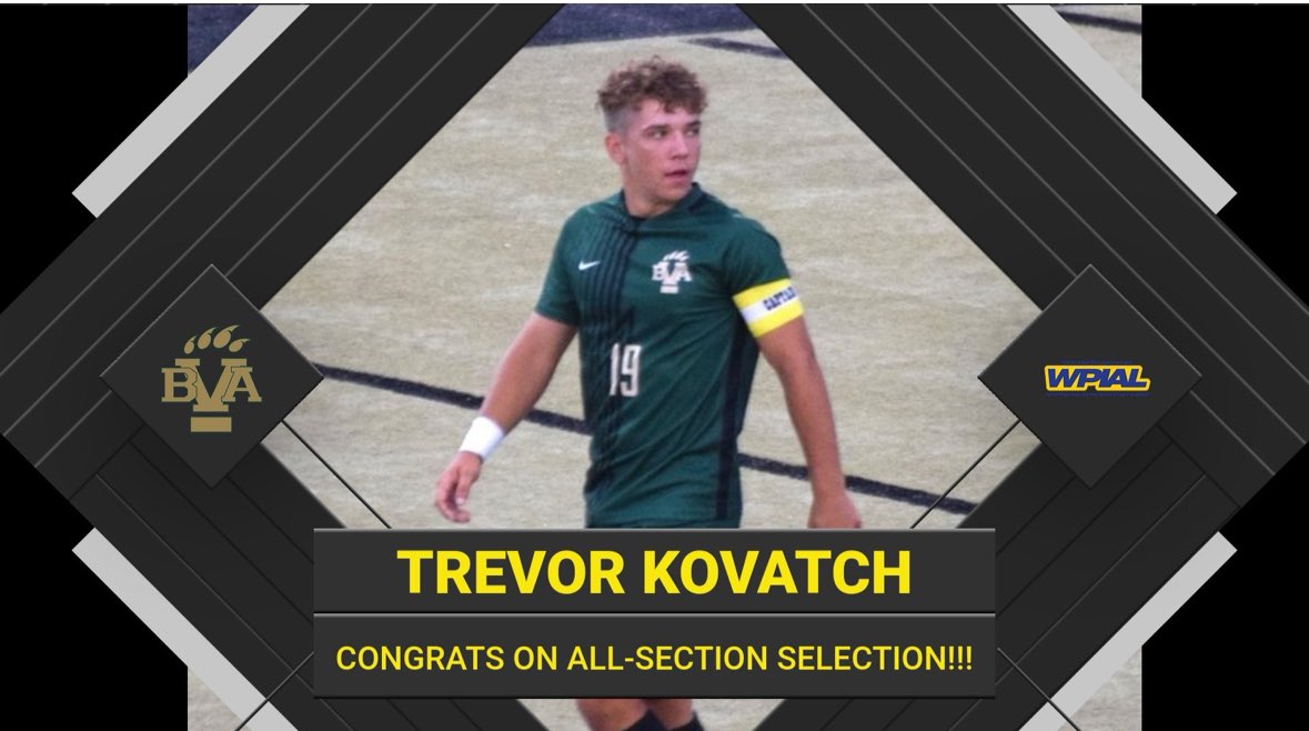 Coach Al (@alyeschenko) on Twitter photo Congrats <a href="/KovatchTrevor/">Trevor Kovatch</a> on your selection to All-Section Team. AAA Section 3
<a href="/BvasdAthletics/">BVASD Athletic Department</a> <a href="/BVA_GangGreen/">Gang Green</a> Congrats <a href="/KovatchTrevor/">Trevor Kovatch</a> on your selection to All-Section Team. AAA Section 3
<a href="/BvasdAthletics/">BVASD Athletic Department</a> <a href="/BVA_GangGreen/">Gang Green</a>