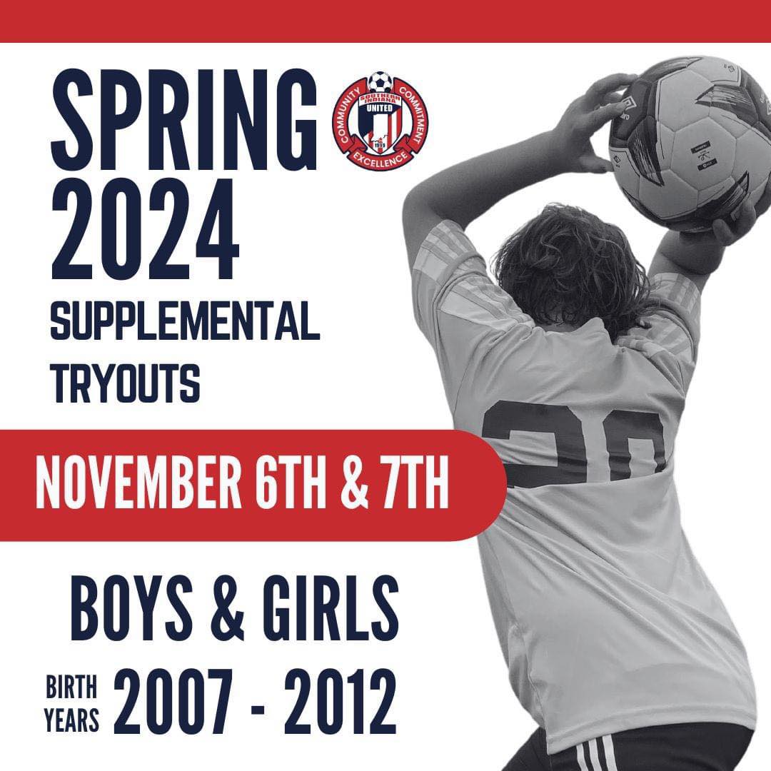 Supplemental tryouts for Southern Indiana United are happening on November 6th and 7th! 🥅⚽️
​
Don’t miss this opportunity to join our team! 🙌💙 
​
Click the link below to register today!
siusoccer.com/travelprogram/…
​
#SIUSoccer #Tryouts #JoinTheTeam