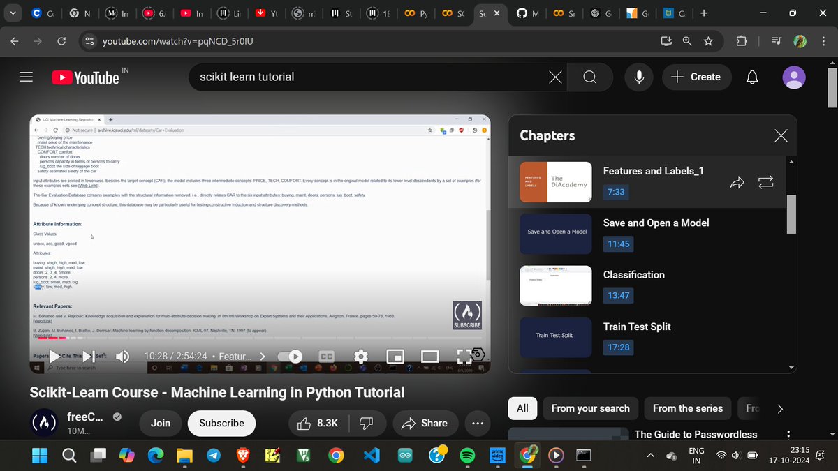 theneuralguy's tweet photo. Day 2 of #100daysMLchallenge
1.Revised a bit of intermediate python mainly on counters
2.Started with scikit-learn
Excited to sail through this journey.
#100daysofMLchallenge #LearninPublic #buildinpublic https://t.co/3k02M8FiwF