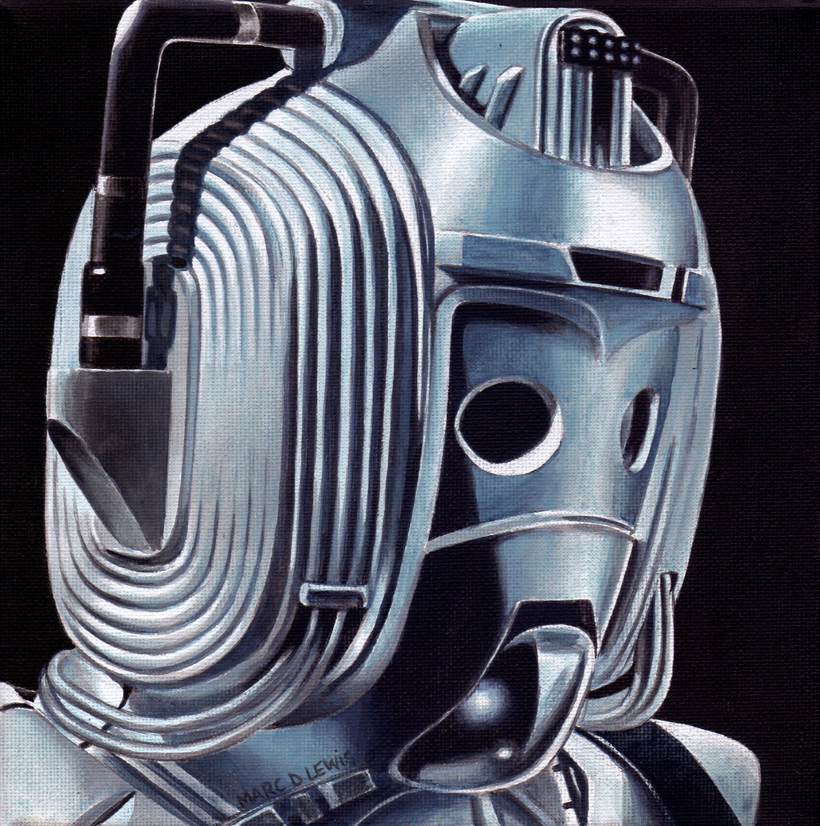 MarcDLewisArt's tweet image. "Destroy them! Destroy them AT ONCE!!" 🤖
(Acrylic on Canvas, 20x20cm)
#Earthshock #Cybermen #CyberLeader #DavidBanks #DoctorWho #DrWho #DWfanart #Canvas #Painting #Art
