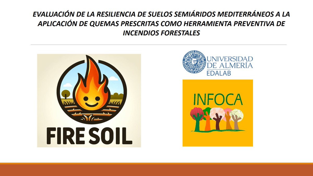 Plan_INFOCA's tweet photo. Nuestro #TOP, Antonio Tortosa (@laborambiental), presenta en el XI Congreso Internacional @Fuego_RED 2024, el nuevo proyecto #FIRESOIL dirigido a evaluar el impacto en suelos semiáridos de la realización de #QuemasPrescritas. Un estudio desarrollado en colaboración con @ualmeria https://t.co/YyWCzDthDA