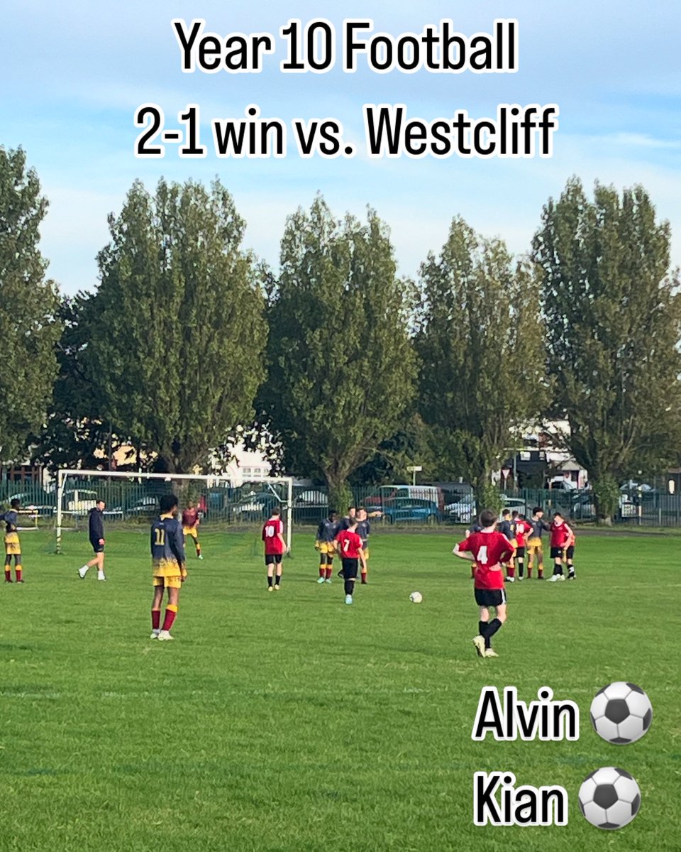 The year 10 football boys book a spot in the semi final of the Southend Schools cup after beating Westcliff Boys 2-1. A solid team performance with goals from Alvin and Kian ⚽️🏆
