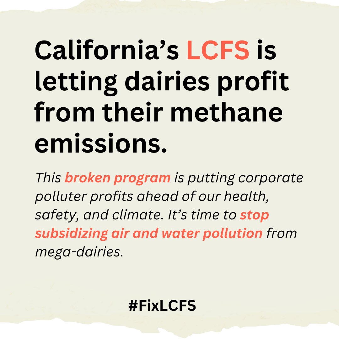 RightToZeroCA's tweet photo. “Regulation-proofing dairy methane digester projects would lock in this status quo for decades — and be a disaster for California climate policy.” #FixLCFS
https://t.co/FHvR5s6DDc https://t.co/VRS3oNRj01