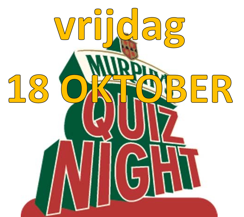 Morgenavond, de tweede Murphy's Quiz Night van het seizoen. Stel nog een team samen en doe mee! Er zijn nog twee tafels vrij.