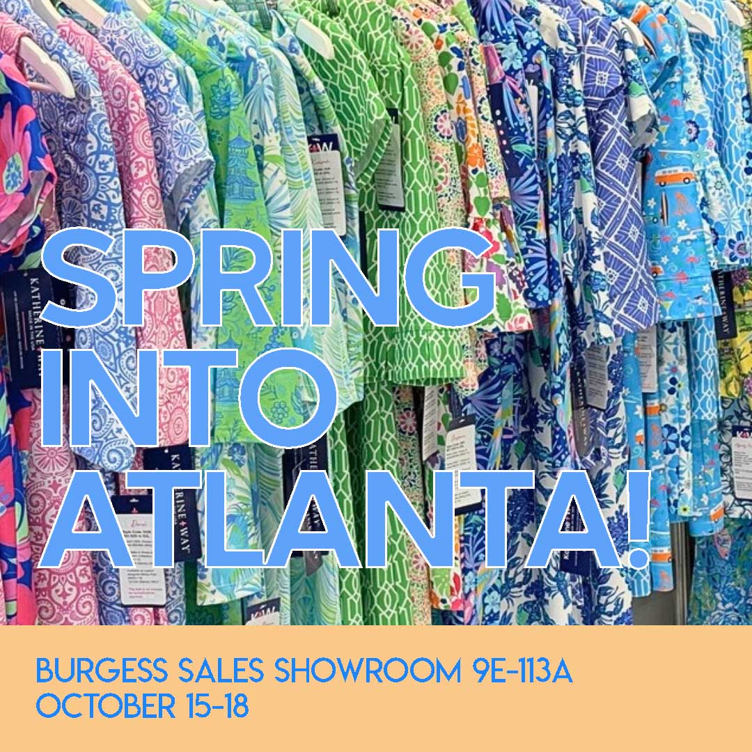 We're very excited to announce that we've joined @bill_burgesssales in their Atlanta Showroom 9E-113A and on the road with rep Jenn Moreland. See all the gorgeous new prints for Spring and Summer 2025--and brand new styles in our famous easy care performance fabric--this week in