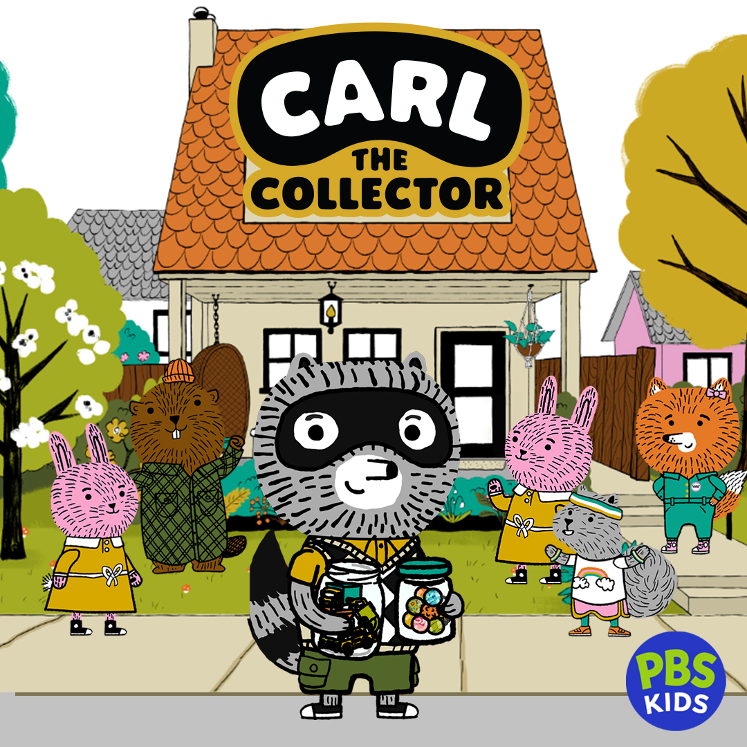 Are you ready for #CarltheCollector, the warm-hearted autistic raccoon who collects the things he loves, everything from fake mustaches to pet rocks! Carl the Collector premieres 11/14 on PBS KIDS.