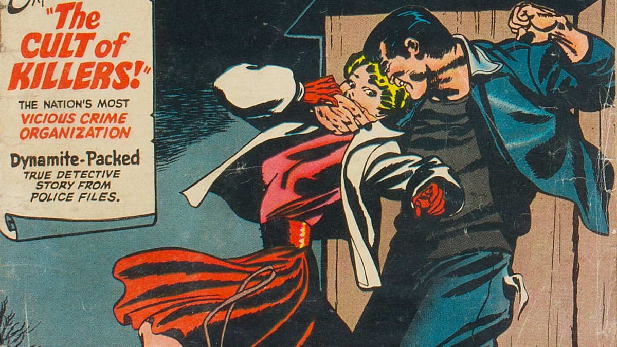 bleedingcool's tweet photo. John Buscema did significant work for publisher Orbit from 1950 to 1953, including the cover for this notorious issue of Wanted Comics, which includes a wild story called "Cult of Killers." #Buscema #sponsored π https://t.co/XngzlJ4Jag https://t.co/hqXU6IGndN