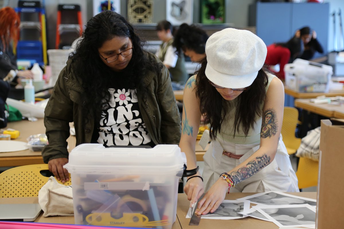 SenecaFashion's tweet photo. Our Visual Merchandising Arts (VMA) students are busy designing and installing props! From researching materials to crafting their ideas, their progress is impressive. Swipe to see the early stages. Stay tuned for their final displays after study week! #fashion #DesignInspiration https://t.co/kVsgD7Ogl3