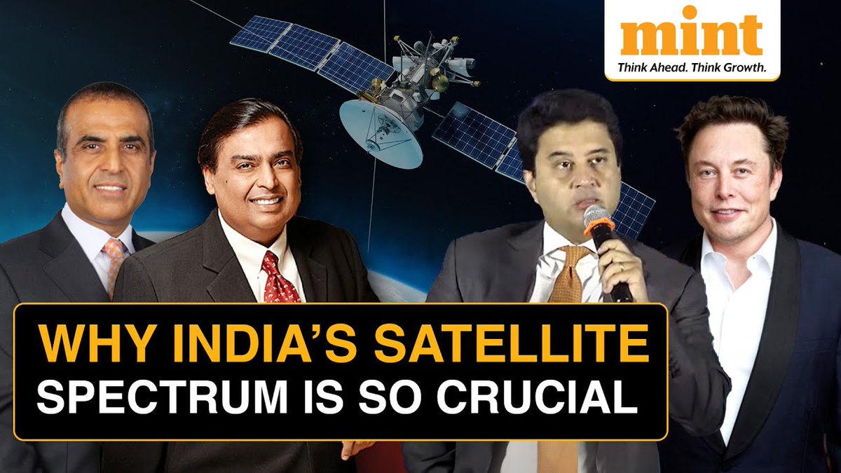livemint's tweet photo. #MintExplains | Indian Satellite Spectrum Battle Heats Up As The Govt Says No To Auctions

Satellite services in India are set to grow 36% a year to reach $1.9 billion by 2030, according to estimates. But why is #satellitespectrum so important for key players? @Trivedihood 

Watch📽️: https://t.co/lmneUUGB5O
