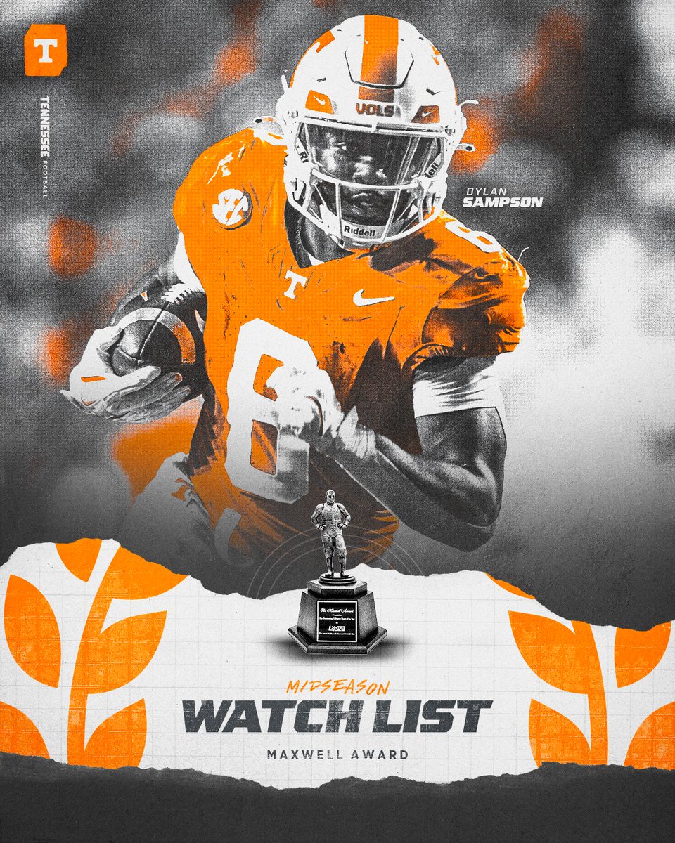 👀 <a href="/dylans21527/">Dylan Sampson ♜ 🥀🖤</a> has been named to the <a href="/MaxwellFootball/">Maxwell Football</a> award midseason watch list

📰 » 1tn.co/3Y8jXrG

#GBO 🍊