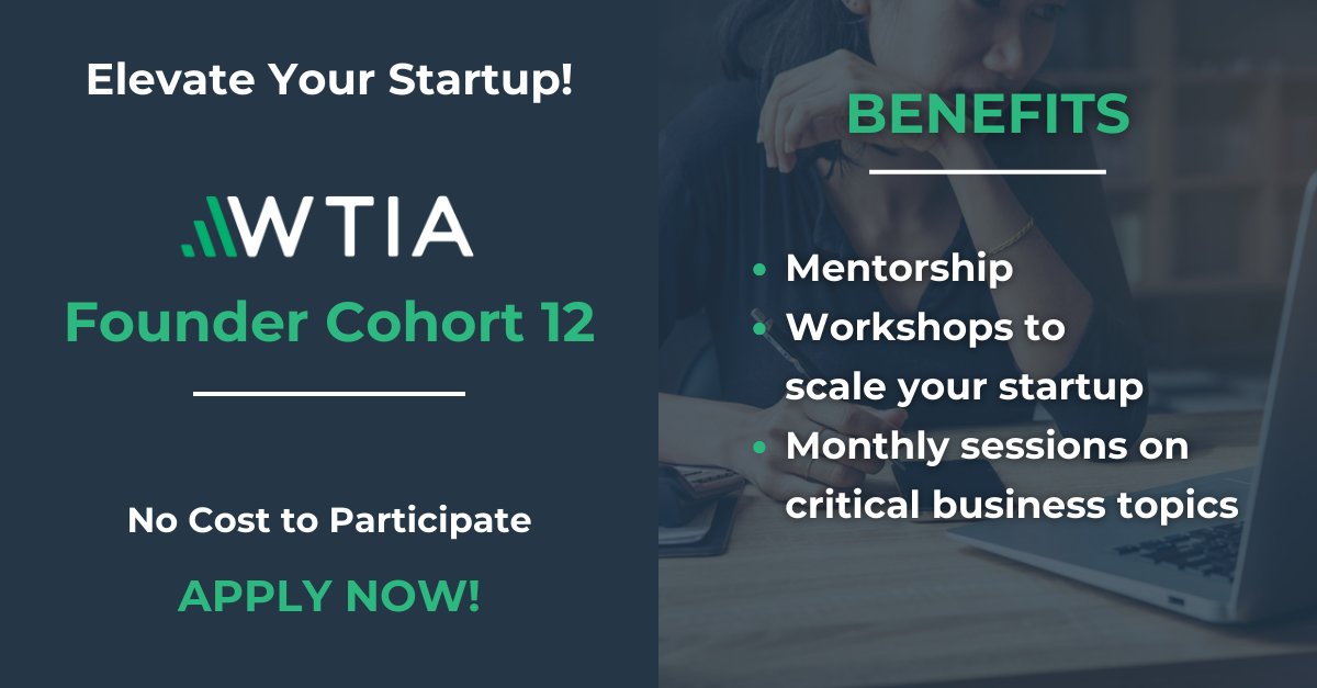Are you a tech startup founder in Washington seeking growth, funding, and expert guidance? The WTIA Founder Cohort Program is designed for you! Benefit from mentorship, peer networking, investor connections, and more. Apply by November 25th: hubs.ly/Q02TKg6Z0