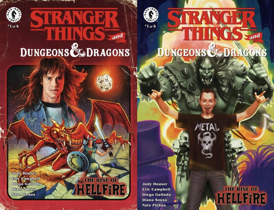 joequinnhq's tweet photo. ๐ด New Eddie Munson merch! ๐ค๐ธ
Dark House Comics will release five comics of Eddie Munson called โStranger Thingsโ and Dungeons & Dragons: The Rise of Hellfireโ will go on sale on February 19, 2025.
Issue #1 is now available for pre-order ๐๐ป
๐: https://t.co/R4dgFBMZAb https://t.co/klSJvNF13R