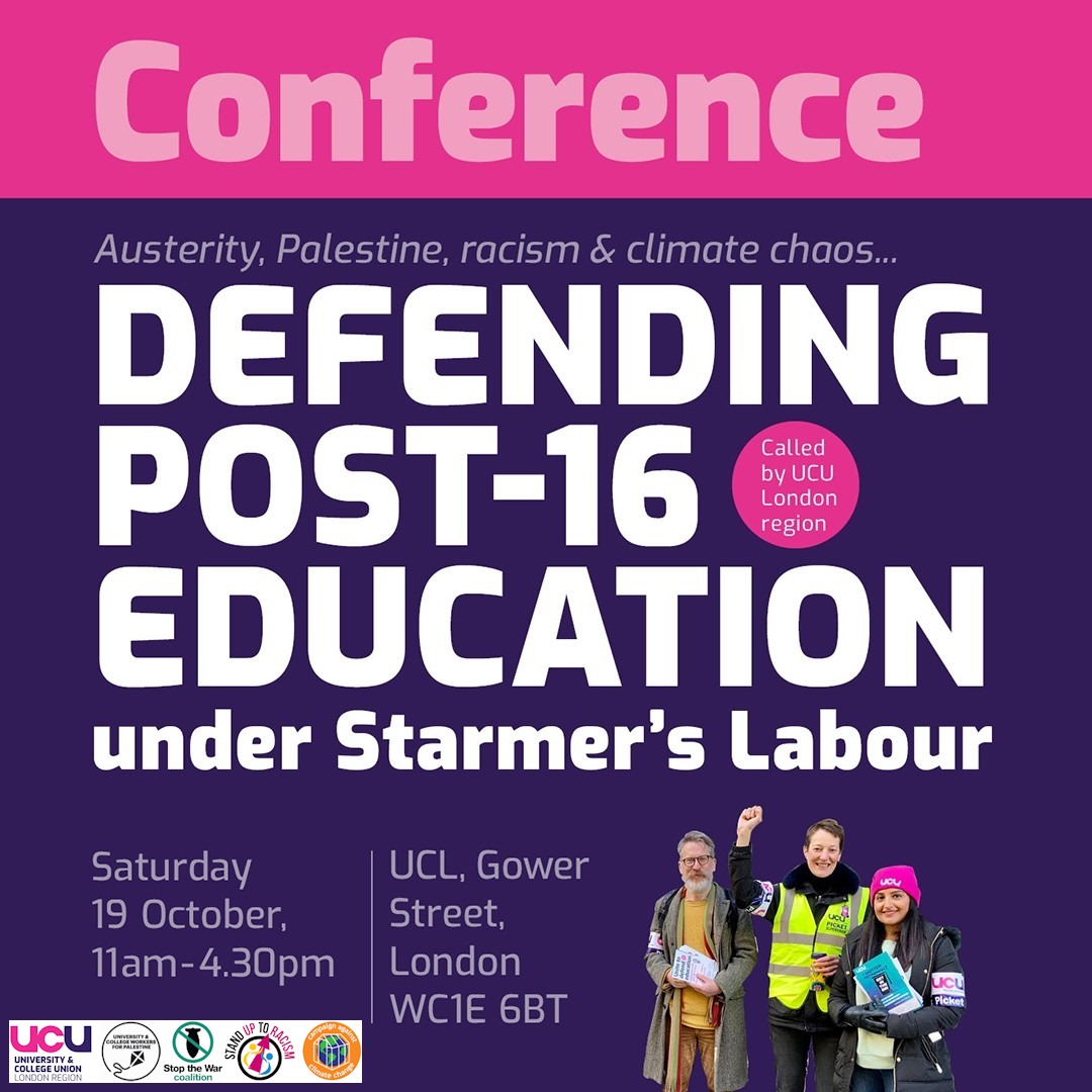 UCU London Region (@londonucu) on Twitter photo Saturday 19 October
๐๐ฒ๐ณ๐ฒ๐ป๐ฑ๐ถ๐ป๐ด ๐ฃ๐ผ๐๐-๐ญ๐ฒ ๐๐ฑ๐๐ฐ๐ฎ๐๐ถ๐ผ๐ป
๐๐ป๐ฑ๐ฒ๐ฟ ๐ฆ๐๐ฎ๐ฟ๐บ๐ฒ๐ฟ'๐ ๐๐ฎ๐ฏ๐ผ๐๐ฟ
UCL, Gustave Tuck Lecture Theatre
๐maps.app.goo.gl/m1r8MgP7K1ZP2bโฆ
๐๐ผ๐ป๐ณ๐ฒ๐ฟ๐ฒ๐ป๐ฐ๐ฒ ๐ง๐ถ๐บ๐ฒ๐๐ฎ๐ฏ๐น๐ฒ
10.30-11am Registration Saturday 19 October
๐๐ฒ๐ณ๐ฒ๐ป๐ฑ๐ถ๐ป๐ด ๐ฃ๐ผ๐๐-๐ญ๐ฒ ๐๐ฑ๐๐ฐ๐ฎ๐๐ถ๐ผ๐ป
๐๐ป๐ฑ๐ฒ๐ฟ ๐ฆ๐๐ฎ๐ฟ๐บ๐ฒ๐ฟ'๐ ๐๐ฎ๐ฏ๐ผ๐๐ฟ
UCL, Gustave Tuck Lecture Theatre
๐maps.app.goo.gl/m1r8MgP7K1ZP2bโฆ
๐๐ผ๐ป๐ณ๐ฒ๐ฟ๐ฒ๐ป๐ฐ๐ฒ ๐ง๐ถ๐บ๐ฒ๐๐ฎ๐ฏ๐น๐ฒ
10.30-11am Registration