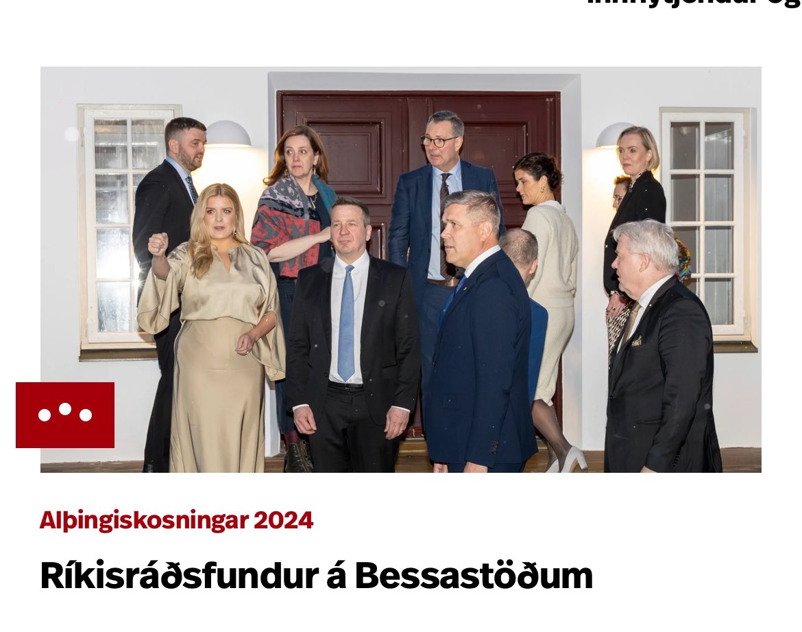 Fyrri hluti fundarins (áður en VG ráðherrarnir yfirgefa svæðið) verður fyrsti ríkisráðsfundurinn þar sem konur eru í meirihluta ríkisráðs 🇮🇸