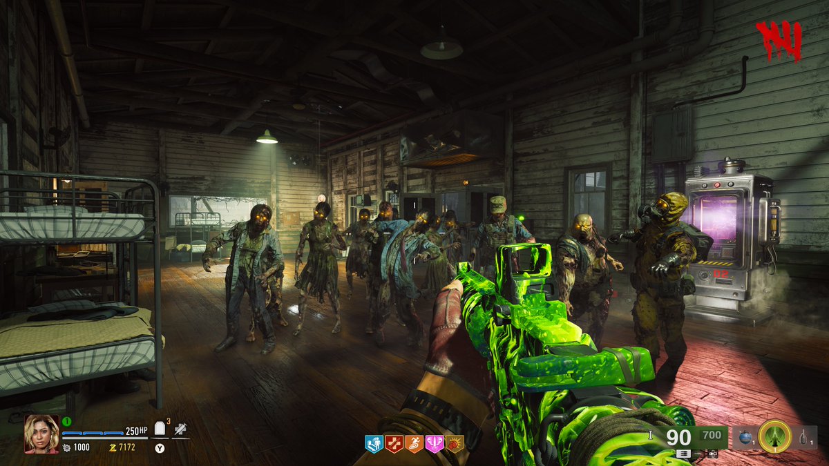 Treyarch's tweet photo. HUD touch-ups and new settings coming to #BlackOps6 Zombies at launch:

• Player character portraits
• Alignment and color adjustments across the HUD
• Perk icons positioned closer together
• Zombies-specific widgets for certain in-game actions
• New in-game GobbleGum reward animation
• Visibility sliders to fine-tune or disable the Score Feed, Medals & Notifications, Minimap Opacity, and more