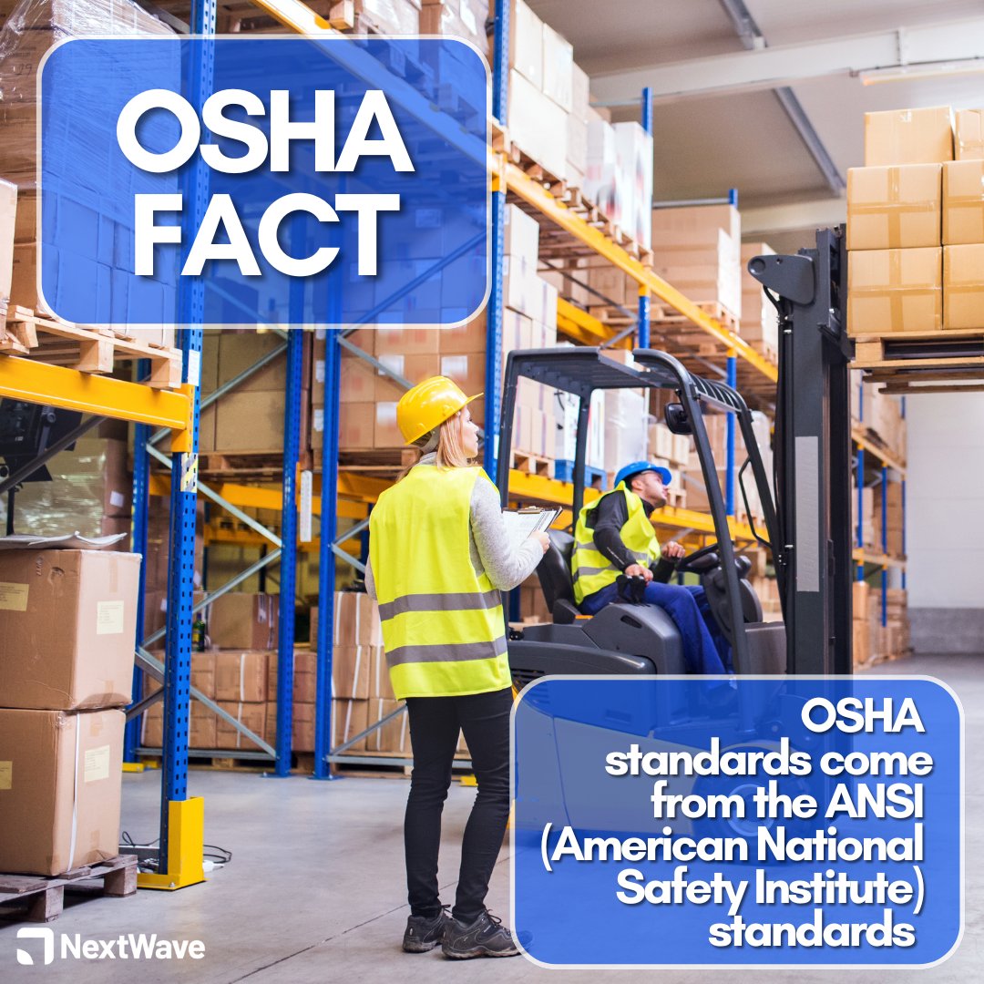 Did you know OSHA standards are based upon
the orignal ANSI guidelines? The industry has
been commited to keeping employees safe from
all hazards for many decades. 

#NextWaveSafety 
#OSHA