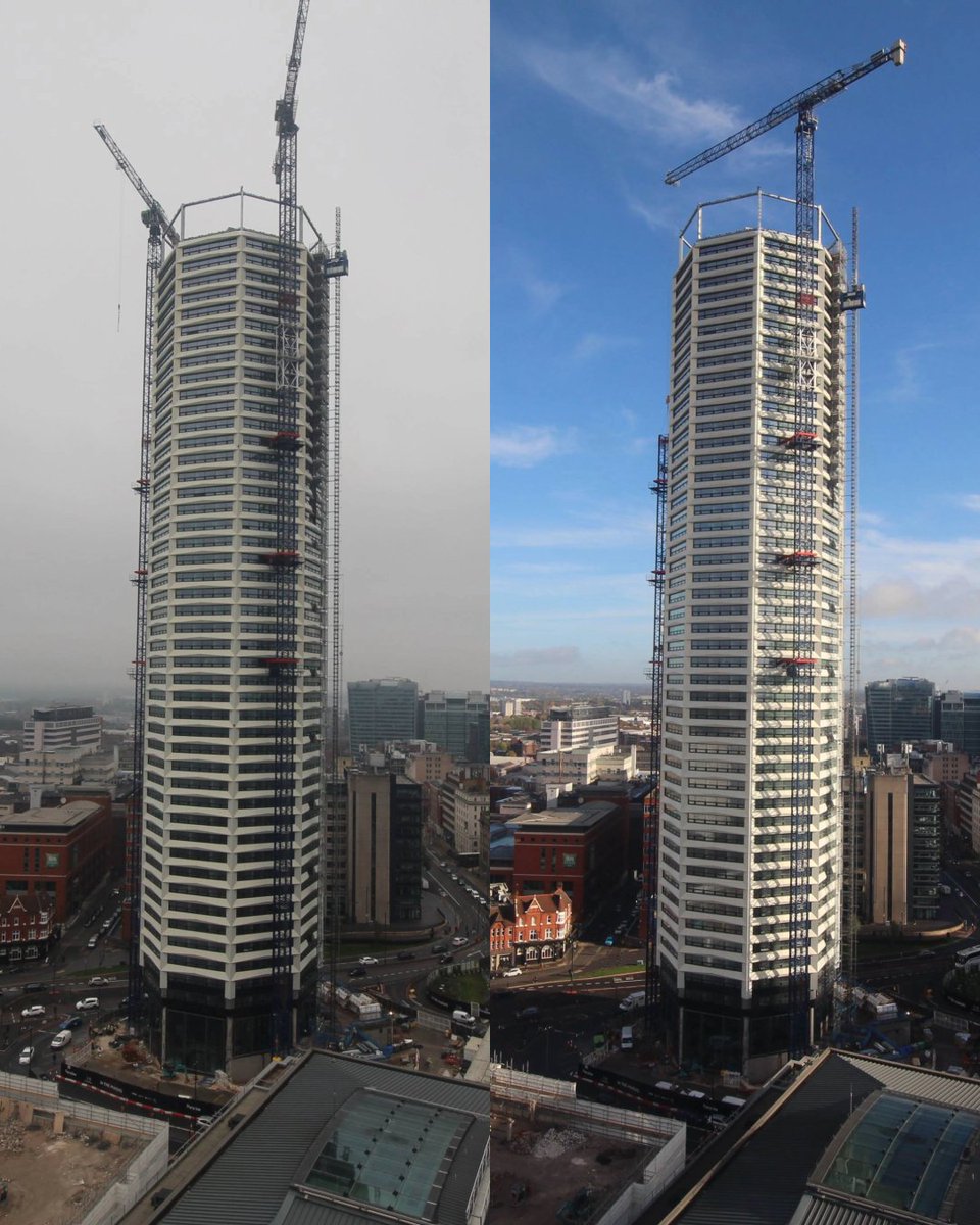 ParadiseBham's tweet image. Spot the difference 🔍 Clue: You may need to take a second look...

Birmingham&apos;s tallest skyscraper continues to progress towards finalisation as its second tower crane was dismantled yesterday. 🎉

@CityDevLtd @howells_makes #Midgard #MEPC #Birminghamuk #construction #progress