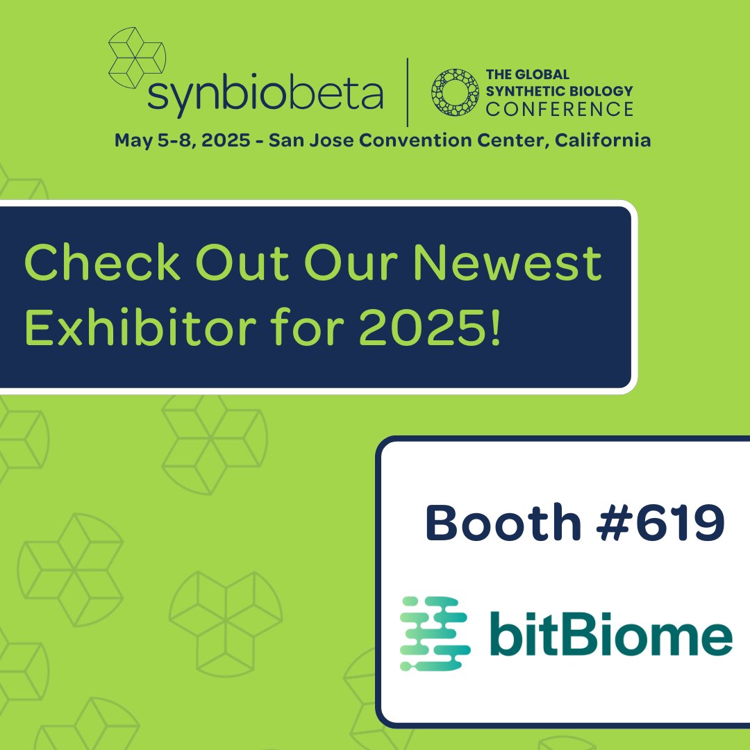 SynBioBeta's tweet photo. 🧬 Welcome @bit_Biome to #SynBioBeta 2025! Check out Booth #619 and discover how they’re advancing single-cell microbiome technologies. Register now!
#MicrobiomeRevolution #BitBiome #SynBioTech https://t.co/RchtNjVe7Y