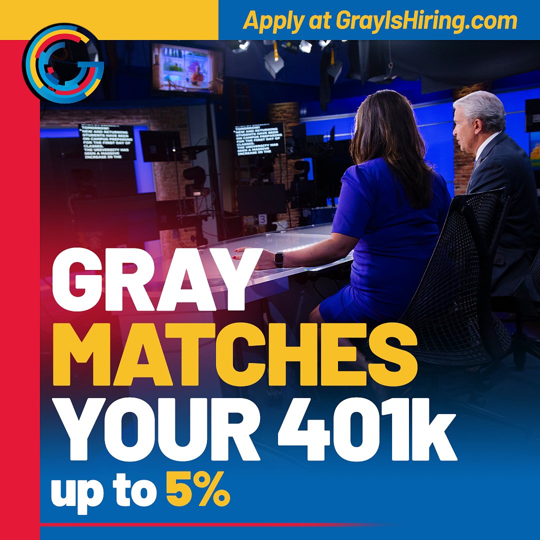 Gray is GROWING! Learn how you can work for the best in the business. Email us at Recruiting@Gray.TV #GrayTV