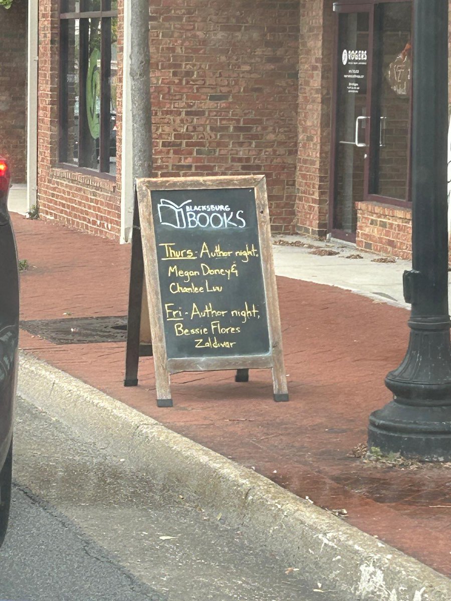 Hey, #Blacksburg ...tonight Thursday, October 17, at 7 pm... #blacksburgva #literaryevent 😎 with our 2024 award-winning Washington Writers' Publishing House authors just out with their new books. Buy a signed first edition tonight!!