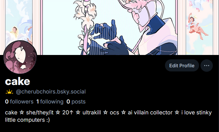 guardiangroves's tweet photo. ok so i've been thinking of leaving for a little while now/starting over (mostly so i can be unhinged about ocs.....) and with the recent changes i. probably will. so i'm over on bluesky getting set up as cherubchoirs https://t.co/kTjfXFBmUZ