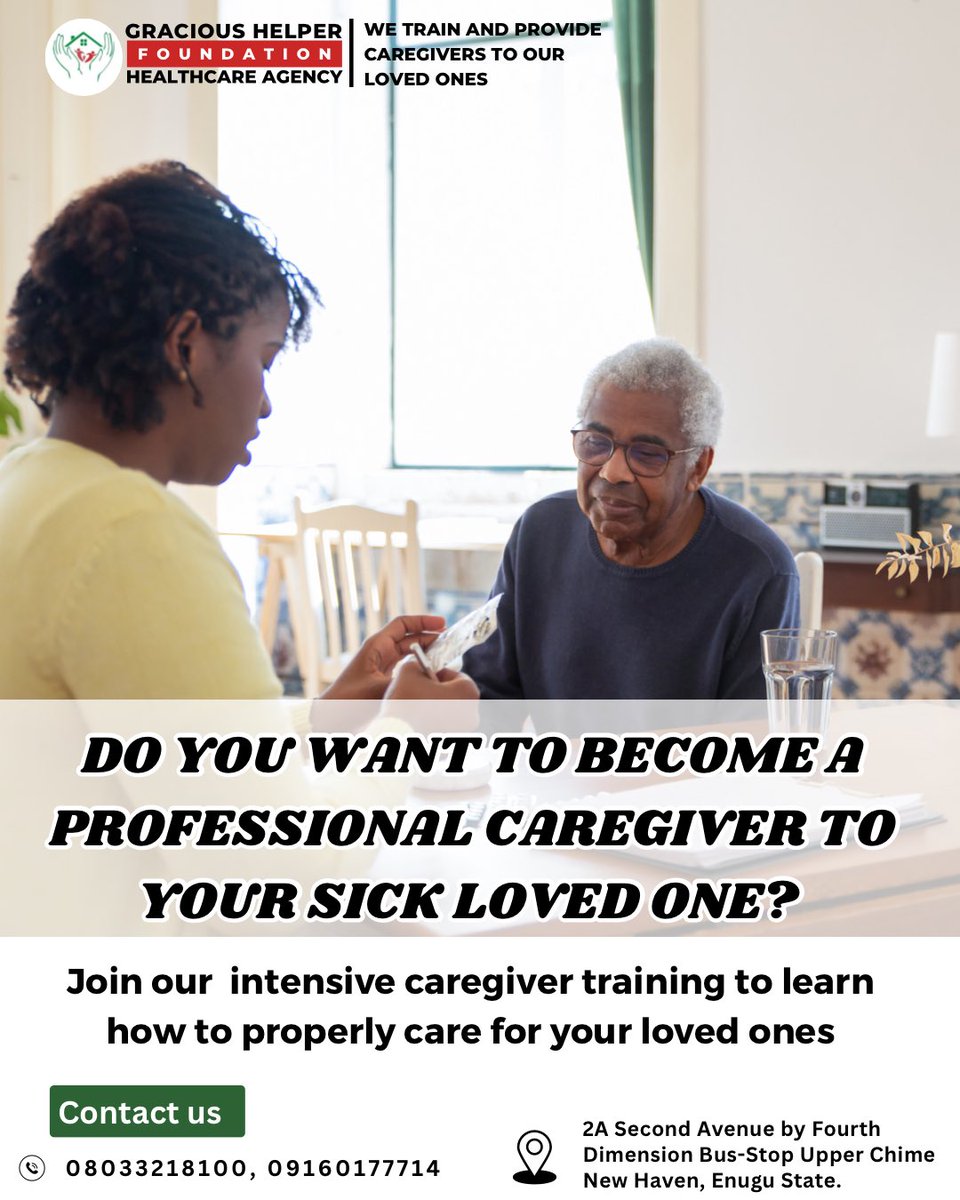 Gracioushelper1's tweet photo. Making an impact on people, showing them love which many of them has lost hope in.

Taking care of other people’s health and giving them a reason to smile.

Join our training In Enugu Nigeria.

#healthcare #cnatraining #caregivers #caregiverslove #career https://t.co/3uewE4OitS