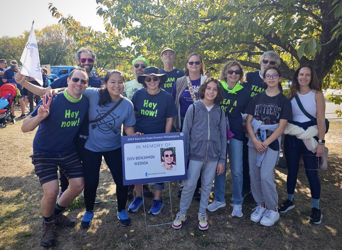 AviWisnia's tweet photo. I’m honor of my brother Dov.
We walk to remember our friends and loved ones, our family and community members. It’s a moment to celebrate their lives and keep walking, every year, to continue the fight to find a cure for brain cancer.
@NBTStweets #RaceForHope Philadelphia https://t.co/lyyDVT0gsh