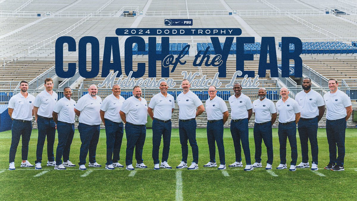 CJF has been named to @TheDoddTrophy Coach of the Year Watch List 🏆

#WeArePennState x @CoachJFranklin
