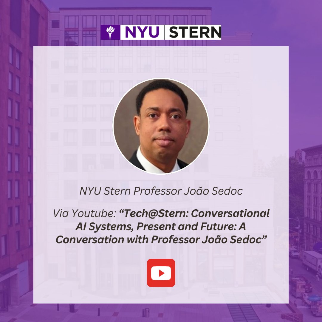 Explore AI's future with NYU Stern’s João Sedoc &amp; Foster Provost. Learn about generative AI, language models, and machine learning. Watch now: youtu.be/P8shkc0IpuI