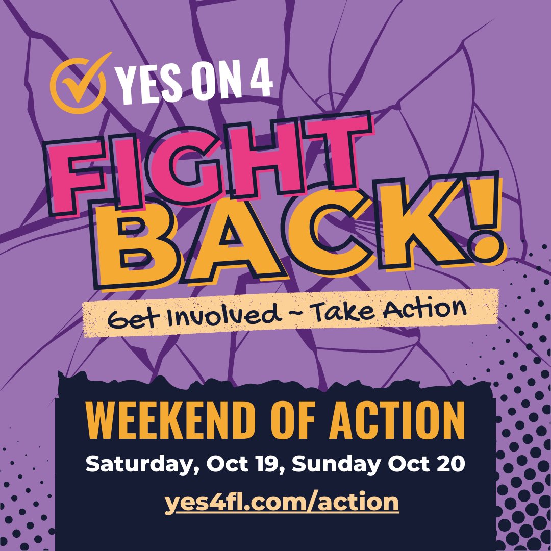 The Florida government is doing everything they can to stop our grassroots, people-powered movement. We need to take action to make sure the majority of Floridians are ready to vote YES on 4 no matter what. Sign Up to help us contact voters now!yes4fl.com/action