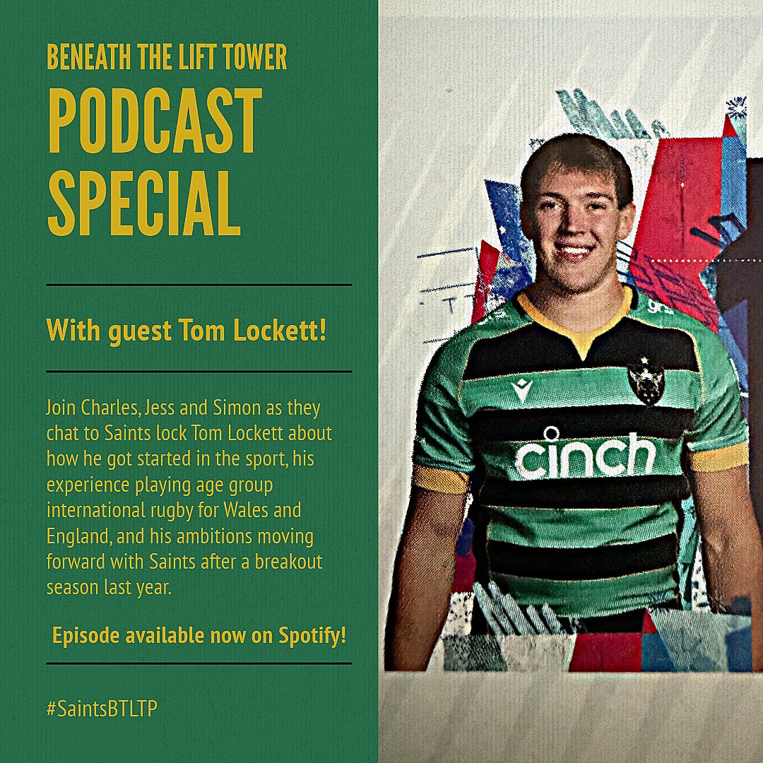 Northampton Saints: Beneath the Lift Tower (@saintsbtltpod) on Twitter photo Our next special guest episode is now live, as we got the chance to speak to <a href="/tomlockett12/">Tom Lockett</a>! Our 30-minute chat covered his international career, his thoughts on our-title winning season, and what he seeks to achieve with the club this year. Click here: open.spotify.com/episode/18VrLu… Our next special guest episode is now live, as we got the chance to speak to <a href="/tomlockett12/">Tom Lockett</a>! Our 30-minute chat covered his international career, his thoughts on our-title winning season, and what he seeks to achieve with the club this year. Click here: open.spotify.com/episode/18VrLu…