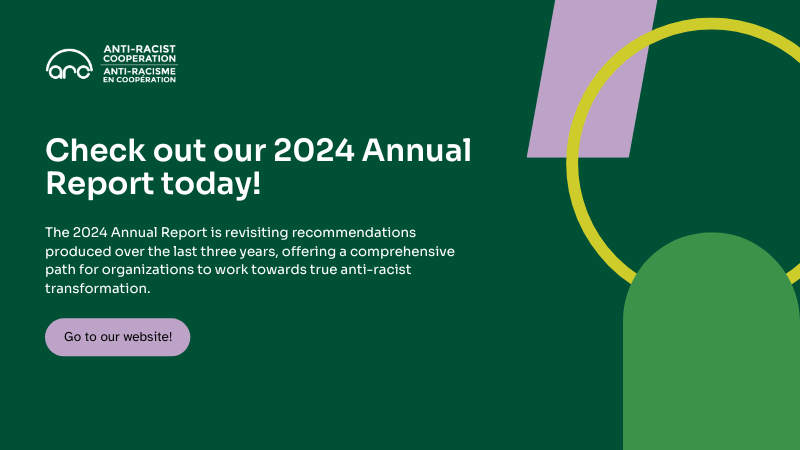 The ARC 2024 Annual Report is now available! Discover the trends in our sector's commitment to anti-racism and the pathways for organizations to work towards true anti-racist transformation. 

Have a look at our 2024 Annual Report: bit.ly/4eWA825