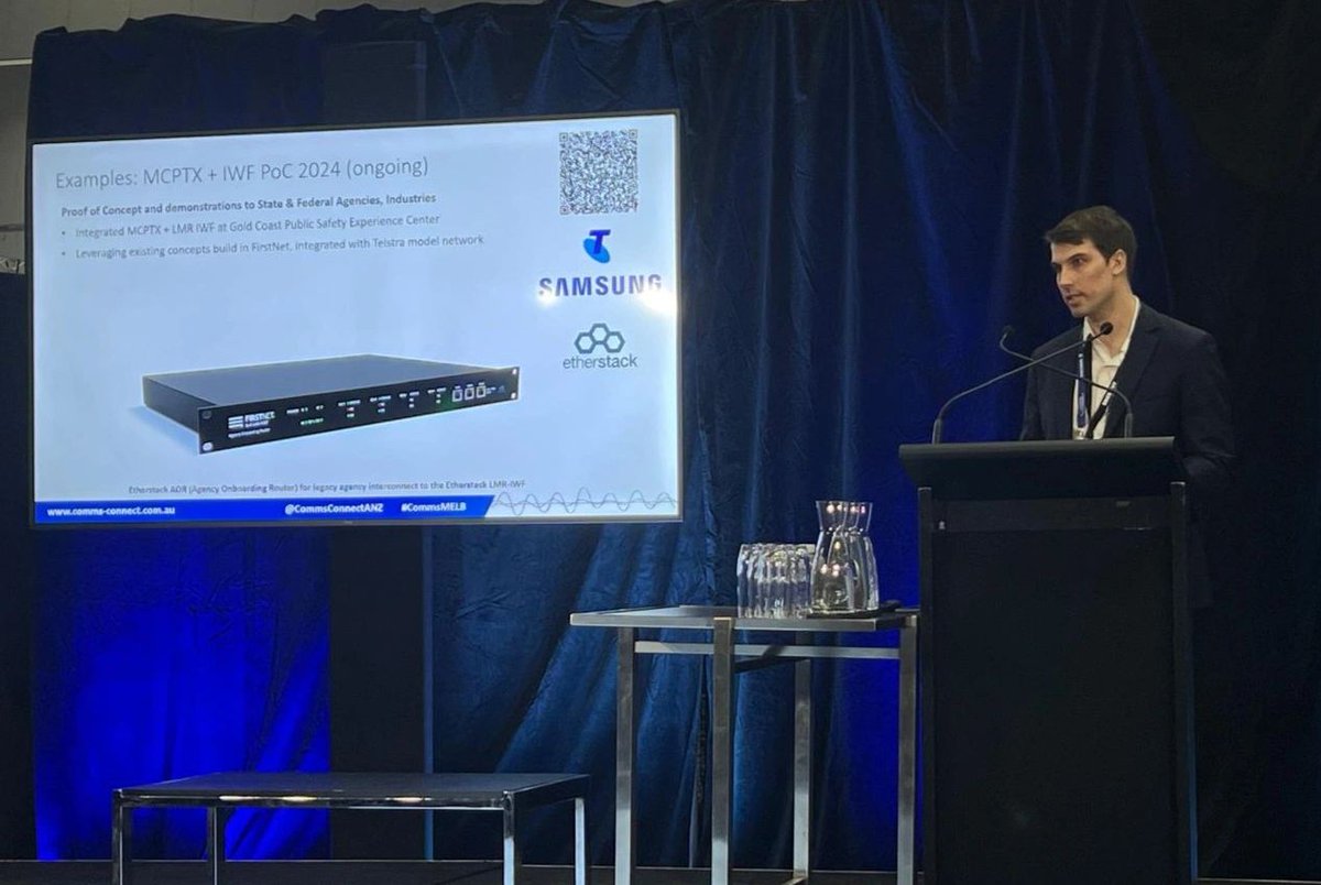 Samsung's Matthieu Guyot participated at <a href="/CommsConnectANZ/">Comms Connect</a> Melbourne🇦🇺, where he discussed public safety innovation and its future. <a href="/Samsung/">Samsung Electronics</a>'s #MCPTX with LMR-IWF from TETRA/P25 provides reliable, seamless and secure communication, keeping communities safer.